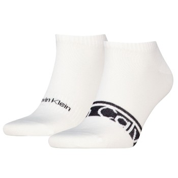 Calvin Klein Strumpor 2P Cotton Logo Stripe Sneaker Socks Vit One Size Herr | apparel & accessories - clothing - underwear & socks - socks | ModeLejon