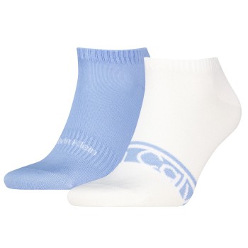 Calvin Klein Strumpor 2P Cotton Logo Stripe Sneaker Socks Ljusblå One Size Herr | apparel & accessories - clothing - underwear & socks - socks | ModeLejon