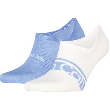 Calvin Klein Strumpor 2P Cotton Logo Stripe Footie Socks Ljusblå One Size Herr | apparel & accessories - clothing - underwear & socks - socks | ModeLejon