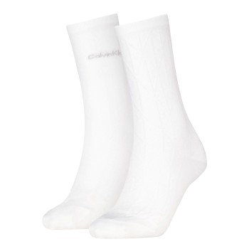 Calvin Klein Strumpor 2P Soft Cotton Stretch Crew Socks Vit One Size Dam | apparel & accessories - clothing - underwear & socks - socks | ModeLejon