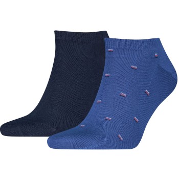 Tommy Hilfiger Strumpor 2P Cotton Sneaker Socks Small Pattern Marin/Blå Strl 43/46 Herr | apparel & accessories - clothing - underwear & socks - socks | ModeLejon