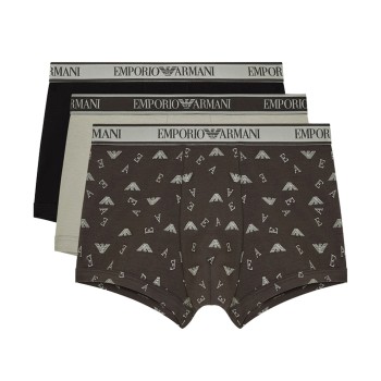 3-Pack Armani Logo Boxer Briefs With Core Logo Waistband