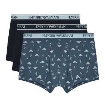 3-Pack Armani Logo Boxer Briefs With Core Logo Waistband