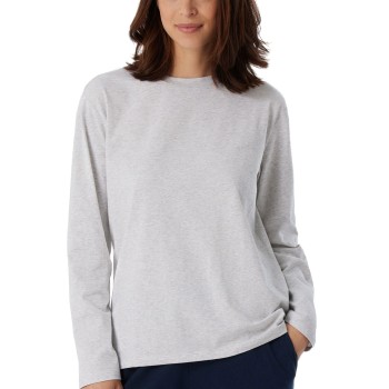 Schiesser Women Mix and Relax Long Sleeved Shirt Ljusgrå bomull 34 Dam | apparel & accessories - clothing - sleepwear & loungewear - loungewear | ModeLejon
