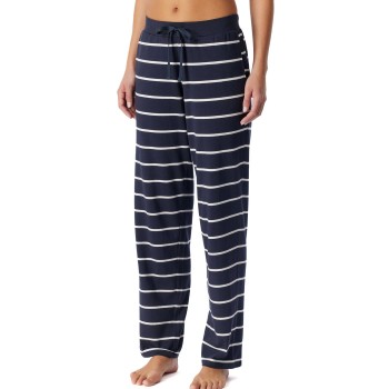 Schiesser Mix and Relax Long Cotton Pants Marin Randig bomull 34 Dam | apparel & accessories - clothing - sleepwear & loungewear | ModeLejon
