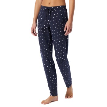 Schiesser Women Mix and Relax Cotton Pants Vit/Marin bomull 46 Dam | apparel & accessories - clothing - sleepwear & loungewear | ModeLejon