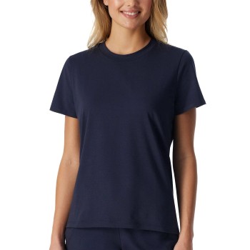 Schiesser Women Mix and Relax Cotton T-Shirt Mörkblå bomull 42 Dam | apparel & accessories - clothing - shirts & tops | ModeLejon