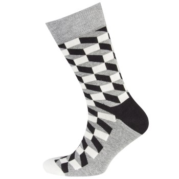 Läs mer om Happy socks Strumpor Filled Optic Sock Men Svart mönstrad Strl 41/46 Herr