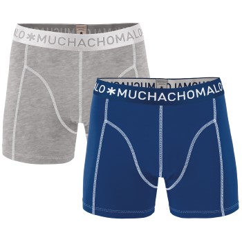 Läs mer om Muchachomalo Kalsonger 2P Cotton Stretch Basic Boxers Blå/Grå bomull Medium Herr