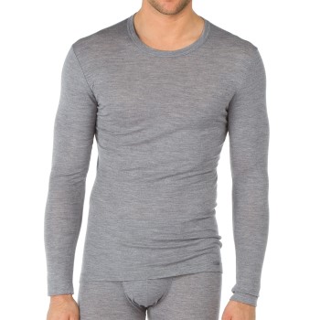Calida Wool and Silk Shirt Long Sleeve Grå X-Large Herr