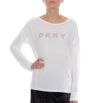 Läs mer om DKNY Elevated Leisure LS Top Vit modal Medium Dam