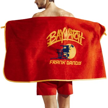 Läs mer om Frank Dandy Baywatch Beach Towel Röd bomull One Size