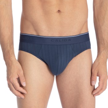 Calida Kalsonger Pure and Style Mini Brief Indigoblå bomull X-Large Herr