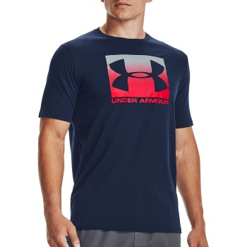 Läs mer om Under Armour Boxed Sportstyle Short Sleeve T-shirt Mörkblå X-Large Herr