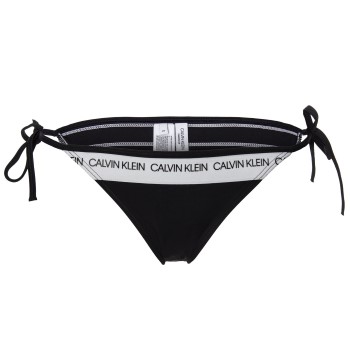 Läs mer om Calvin Klein CK Logo String Side Tie Bikini Svart Large Dam