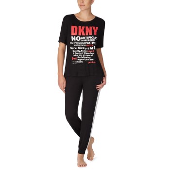 Läs mer om DKNY Only In DKNY T-shirt And Jogger Set Svart viskos Small Dam