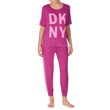 Läs mer om DKNY Only In DKNY T-shirt And Jogger Set Rosa viskos Medium Dam