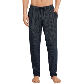 Schiesser Mix and Relax Jersey Lounge Pants Blå Mönstrad bomull Small Herr