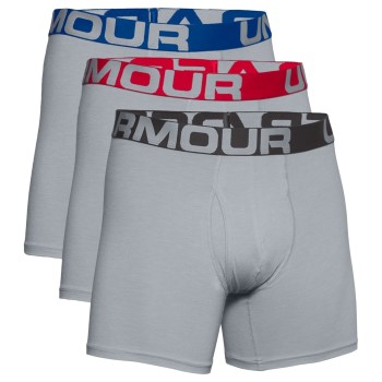 Läs mer om Under Armour Kalsonger 3P Charged Cotton 6in Boxer Grå Large Herr