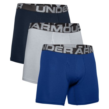 Under Armour Kalsonger 3P Charged Cotton 6in Boxer Blå/Grå X-Large Herr