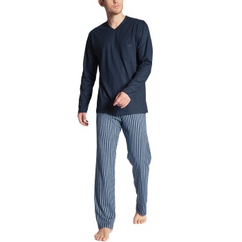 Läs mer om Calida Relax Imprint Pyjama Blå bomull XX-Large Herr
