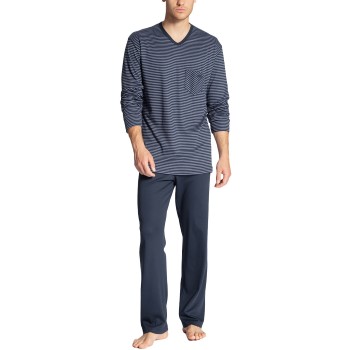 Läs mer om Calida Relax Streamline Pyjama Blå bomull Large-Tall Herr