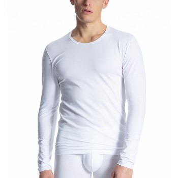 Läs mer om Calida Cotton Code Shirt Long Sleeve Vit bomull X-Large Herr