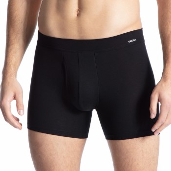 Calida Kalsonger Cotton Code Boxer Brief With Fly Svart bomull Large Herr