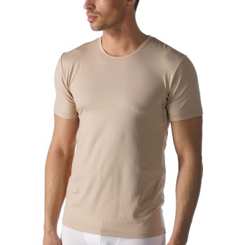 Läs mer om Mey Dry Cotton Functional Rounded Neck Shirt Beige Medium Herr