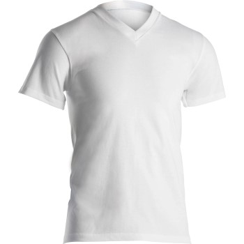 Läs mer om Dovre Single Jersey V-neck T-Shirt Vit bomull Large Herr