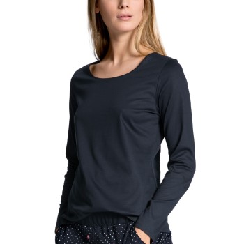 Läs mer om Calida Favourites Dreams Shirt Long Sleeve Mörkblå bomull X-Small Dam