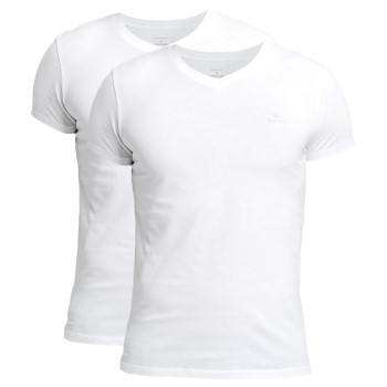 Läs mer om Gant 2P Basic V-Neck T-Shirt Vit bomull Medium Herr
