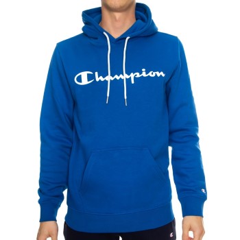 Läs mer om Champion Classics Men Hooded Sweatshirt Mörkblå Medium Herr