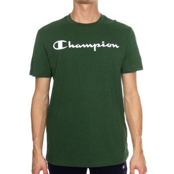 Läs mer om Champion Classics Men Crewneck T-shirt Mörkgrön bomull Small Herr