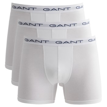 Läs mer om Gant Kalsonger 3P Cotton Stretch Boxer Vit bomull X-Large Herr