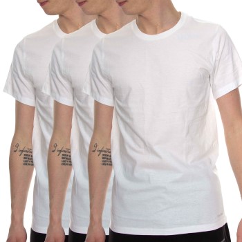 Läs mer om Calvin Klein 3P Cotton Stretch Crew Neck T-Shirt Vit bomull X-Large Herr