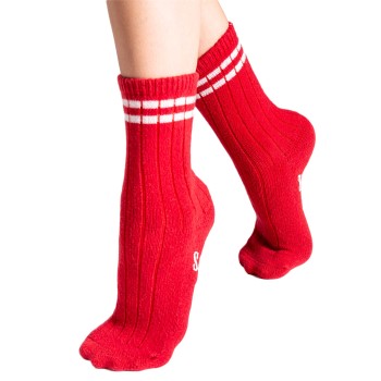 Läs mer om PJ Salvage Strumpor Cosy Socks Röd polyester One Size Dam