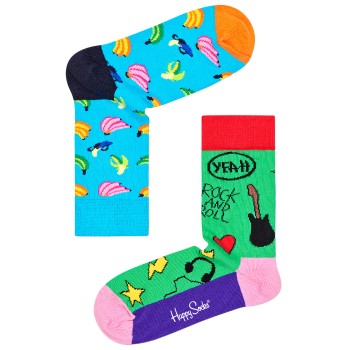 Läs mer om Happy socks Strumpor Rock Your Socks Friend Kids Sock Blå/Grön bomull 7-9 år Barn