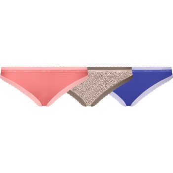 Calvin Klein Trosor 3P Bottoms Up Refresh Bikinis Blå/Rosa nylon X-Small Dam