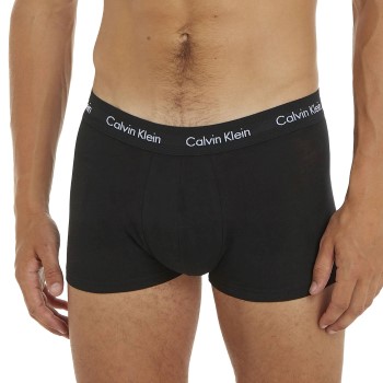 Läs mer om Calvin Klein Kalsonger 5P Cotton Stretch Solid Low Rise Trunks Svart bomull Large Herr