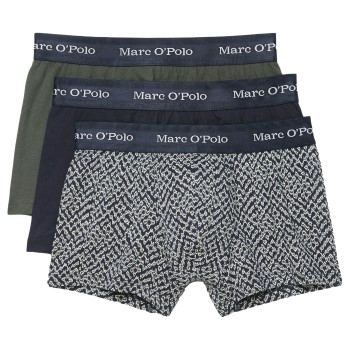 Marc O Polo Cotton Stretch Trunk Kalsonger 3P Marin mönstrad bomull Large Herr