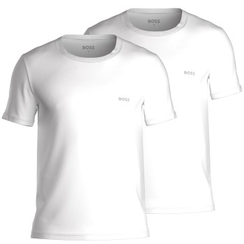 Läs mer om BOSS Cotton Relaxed Fit Crew Neck T-shirt Vit bomull XX-Large Herr