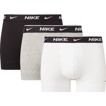 Läs mer om Nike Kalsonger 3P Everyday Essentials Cotton Stretch Trunk Svart/Grå bomull Small Herr