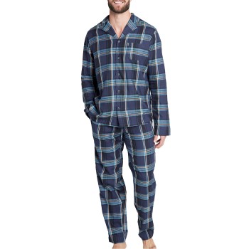 Läs mer om Jockey Woven Pyjama Blå/Ljusblå Medium Herr