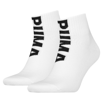 Läs mer om Puma Strumpor 2P Men Logo Quarter Socks Vit Strl 39/42 Herr