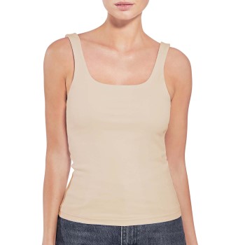 Läs mer om Bread and Boxers Women Tank Top With Scoop Back Beige ekologisk bomull Small Dam