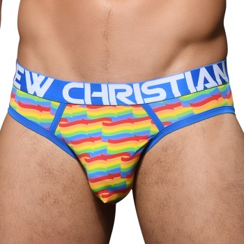 Läs mer om Andrew Christian Kalsonger Almost Naked Pride Flag Jock Flerfärgad polyamid Large