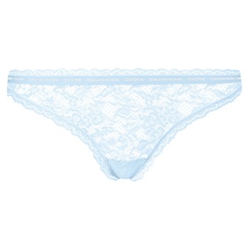 Läs mer om Calvin Klein Trosor CK One Lace Thong Ljusblå nylon Small Dam