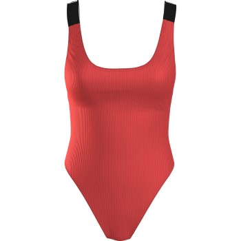 Calvin Klein Intense Power Rib Scoop Swimsuit Korall polyamid Small Dam