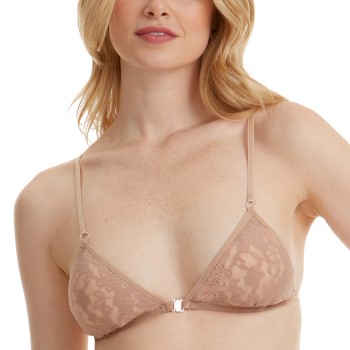 Läs mer om Hanky Panky BH Daily Lace Soft Triangle Bralette Beige polyester Large Dam